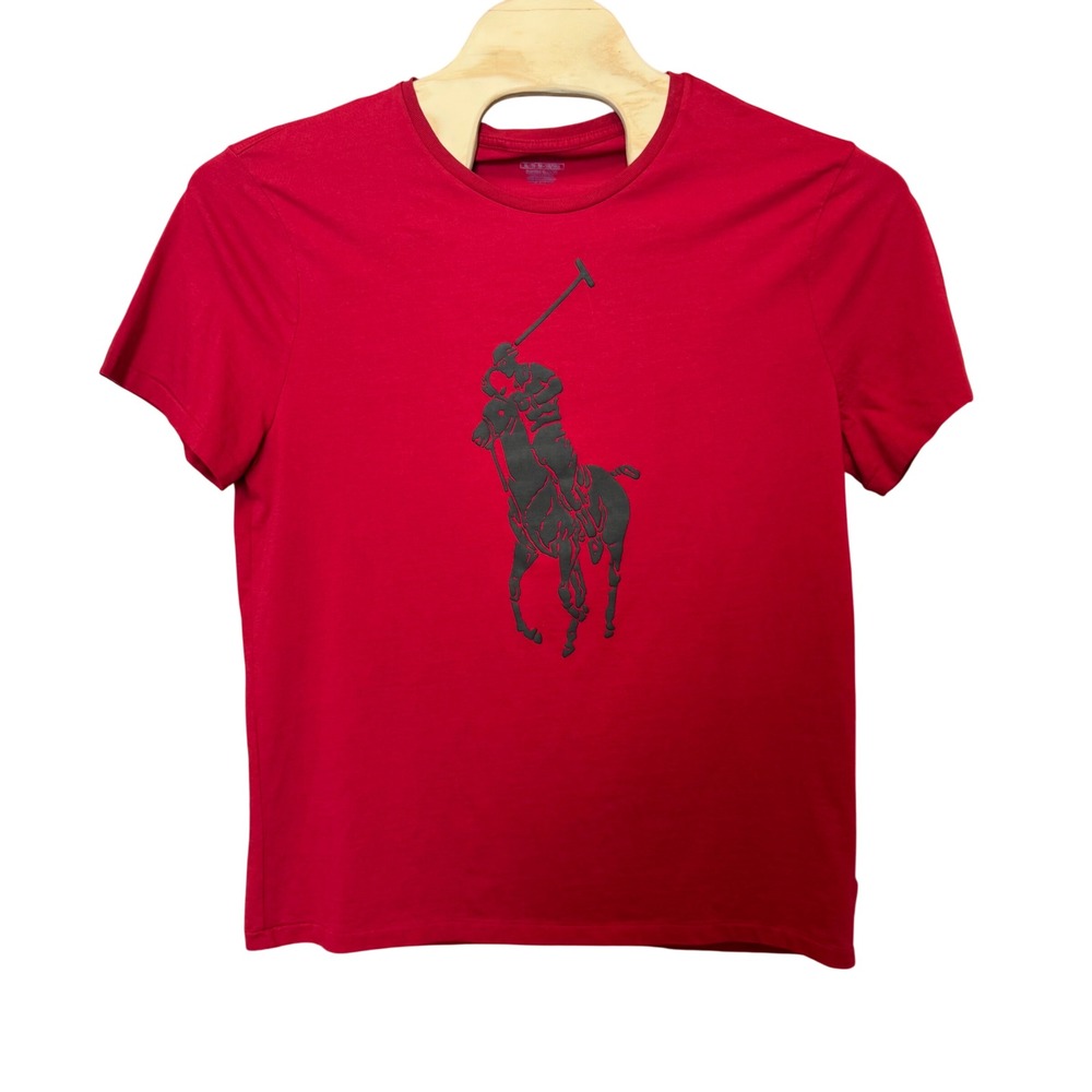 Polo Ralph Lauren Big Pony T-Shirt Mens XL Red Custom Slim Fit Cotton Tee Preppy